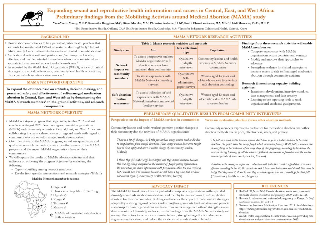 MAMA Network, Presented abstract at the Women Deliver Conference May 2019.